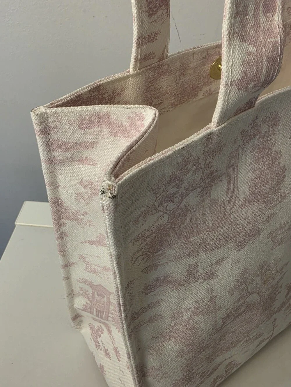HARRODS Small Toile Shopper Bag NWT